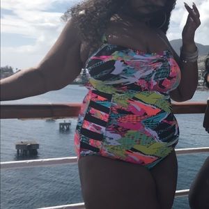 Plus size one piece swimsuit by Ashley Stewart